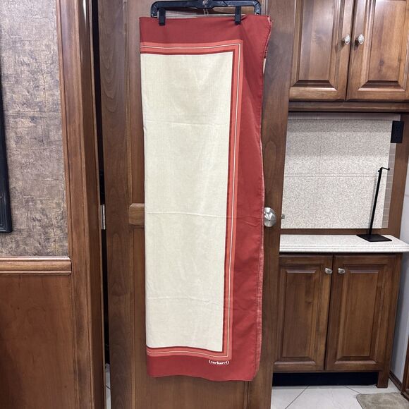 CACHAREL Vintage Tablecloth Rust & Ivory MCM  50 x 70 - Picture 1 of 3